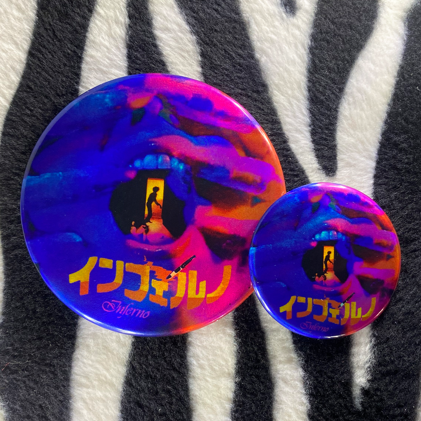 "INFERNO" pinback button
