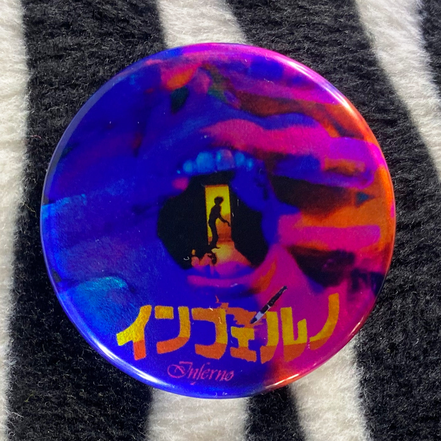 "INFERNO" pinback button