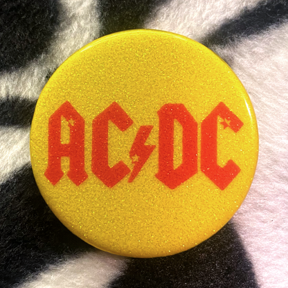 "AC/DC - SPARKLE LOGO" pinback button