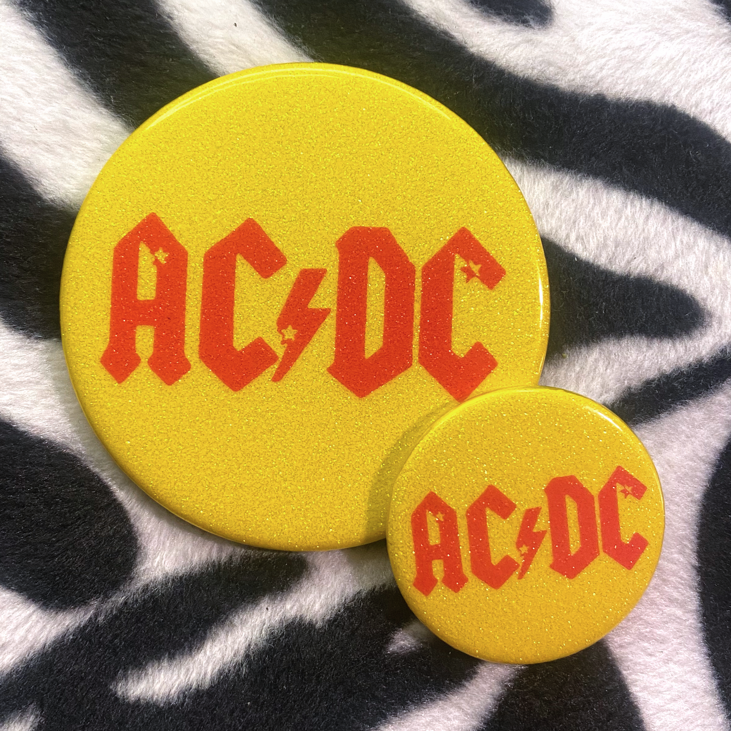 "AC/DC - SPARKLE LOGO" pinback button