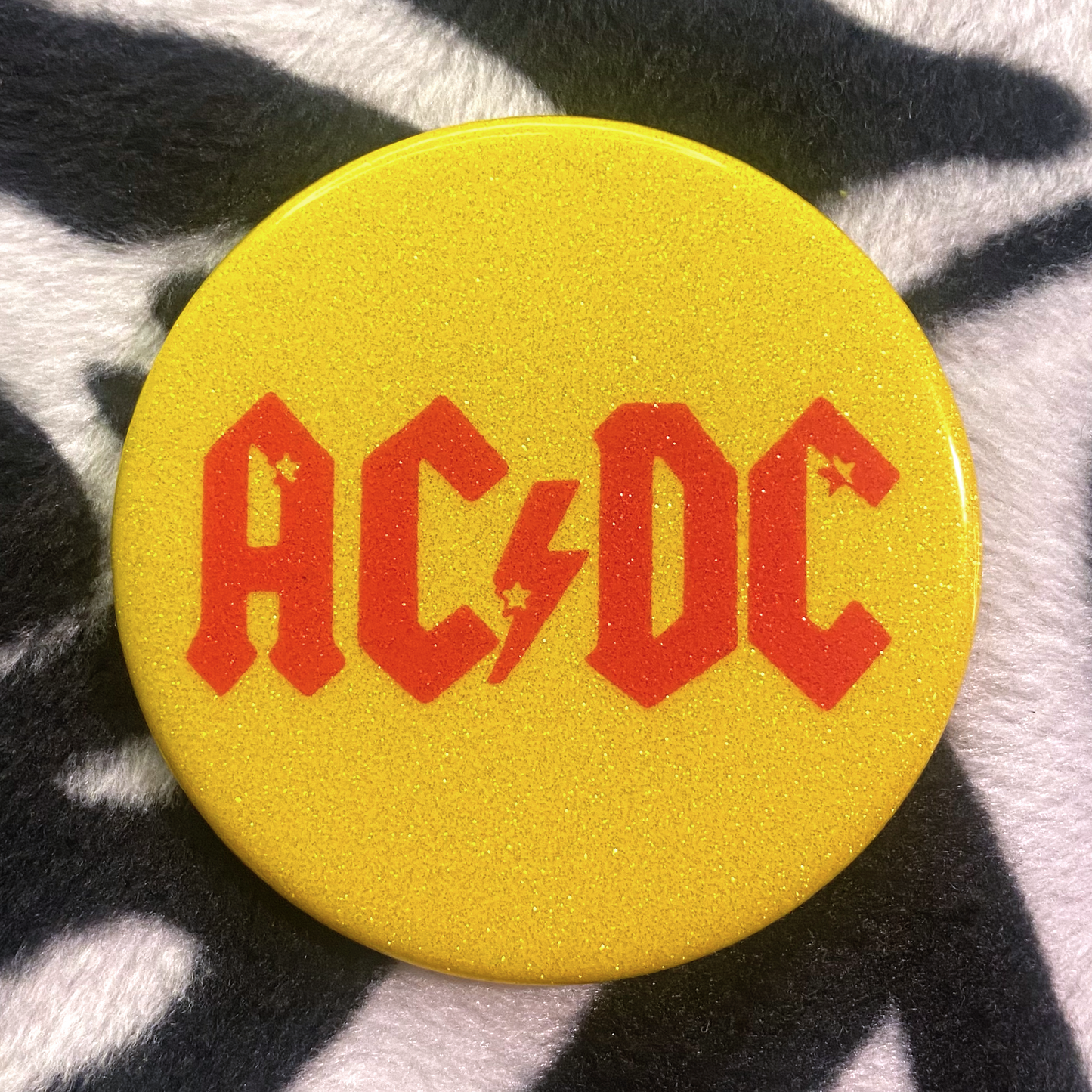 "AC/DC - SPARKLE LOGO" pinback button