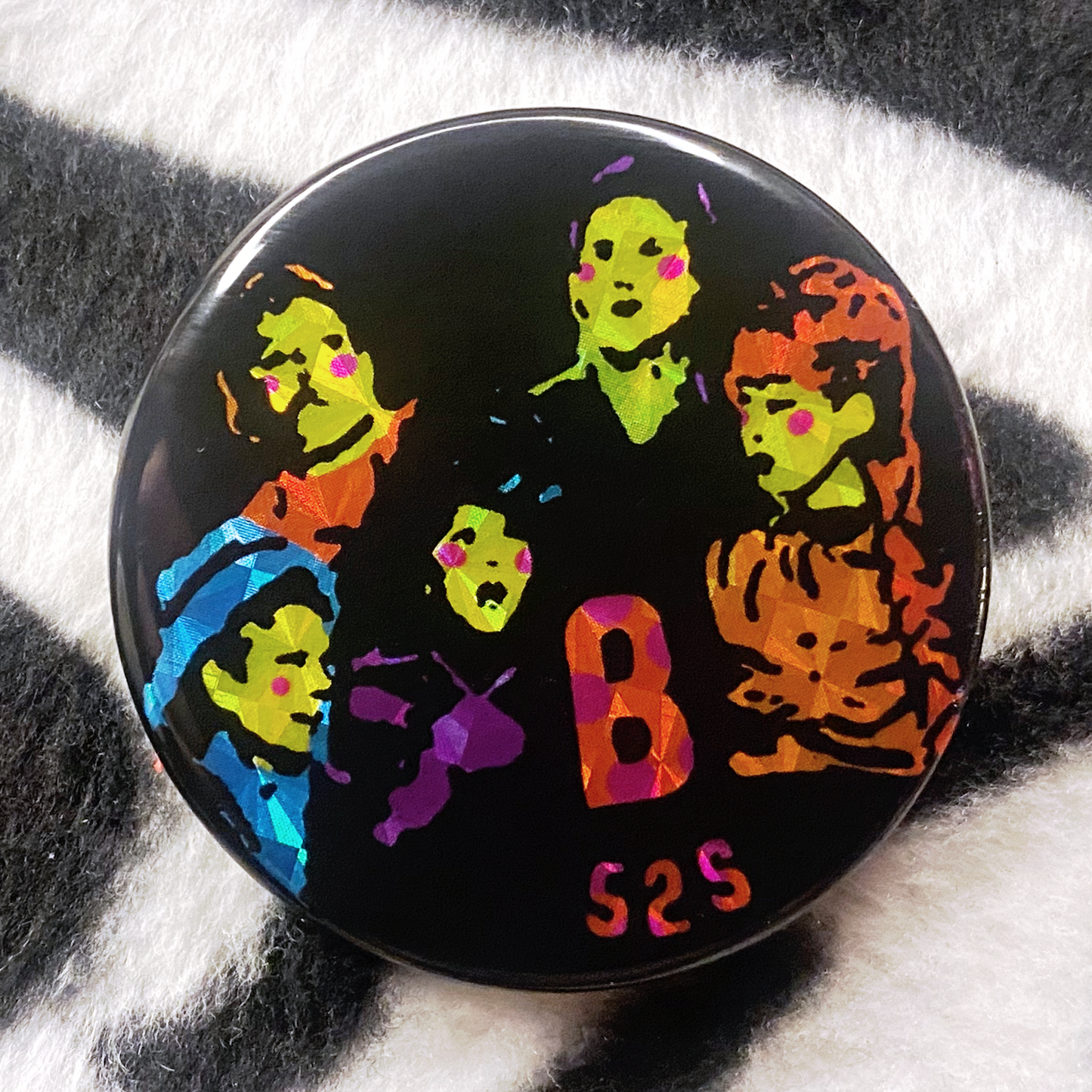 "B52'S - HOLOGRAPHIC" pinback button