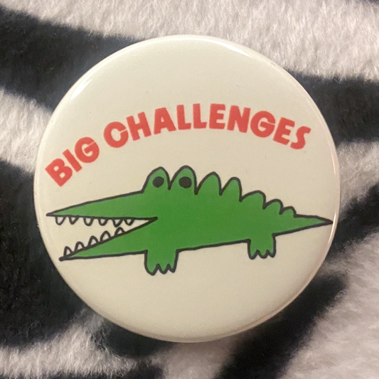 "BIG CHALLENGES" pinback button