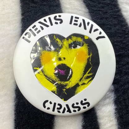 "CRASS - PENIS ENVY" pinback button