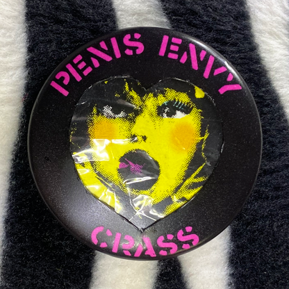 "CRASS - PENIS ENVY" pinback button