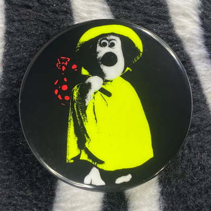 "NEON BRITISH DOG" pinback button