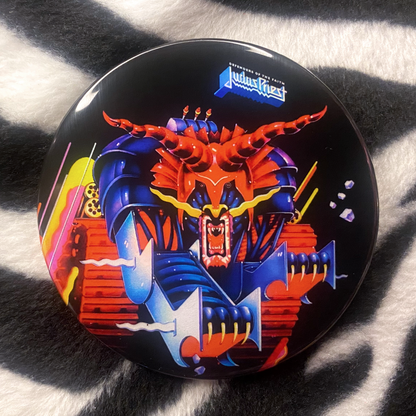 "JUDAS PRIEST - DEFENDERS OF THE FAITH" pinback button