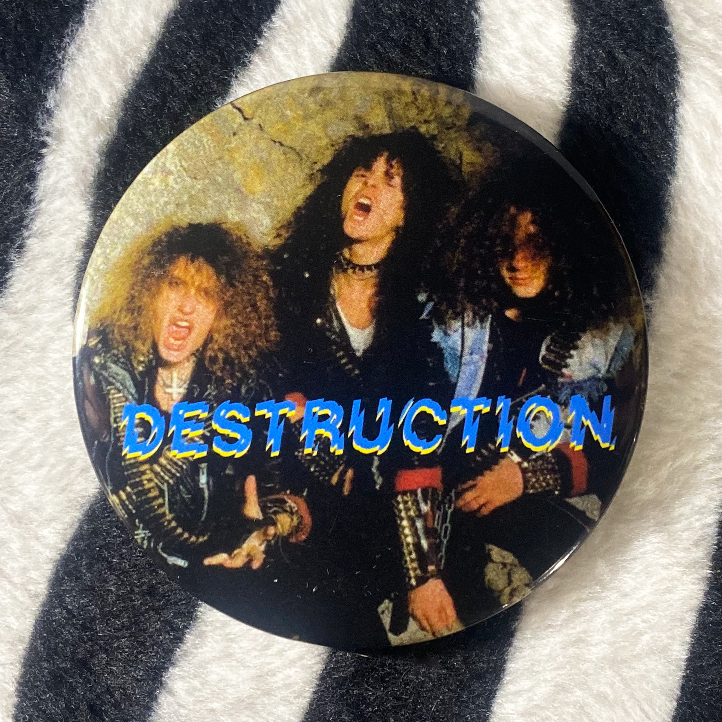 "DESTRUCTION: TWINK ERA" pinback button