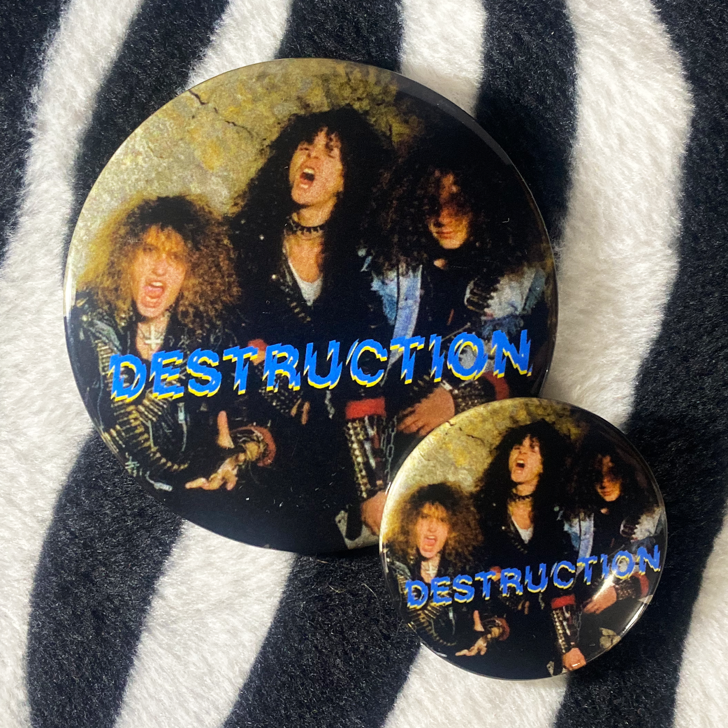 "DESTRUCTION: TWINK ERA" pinback button