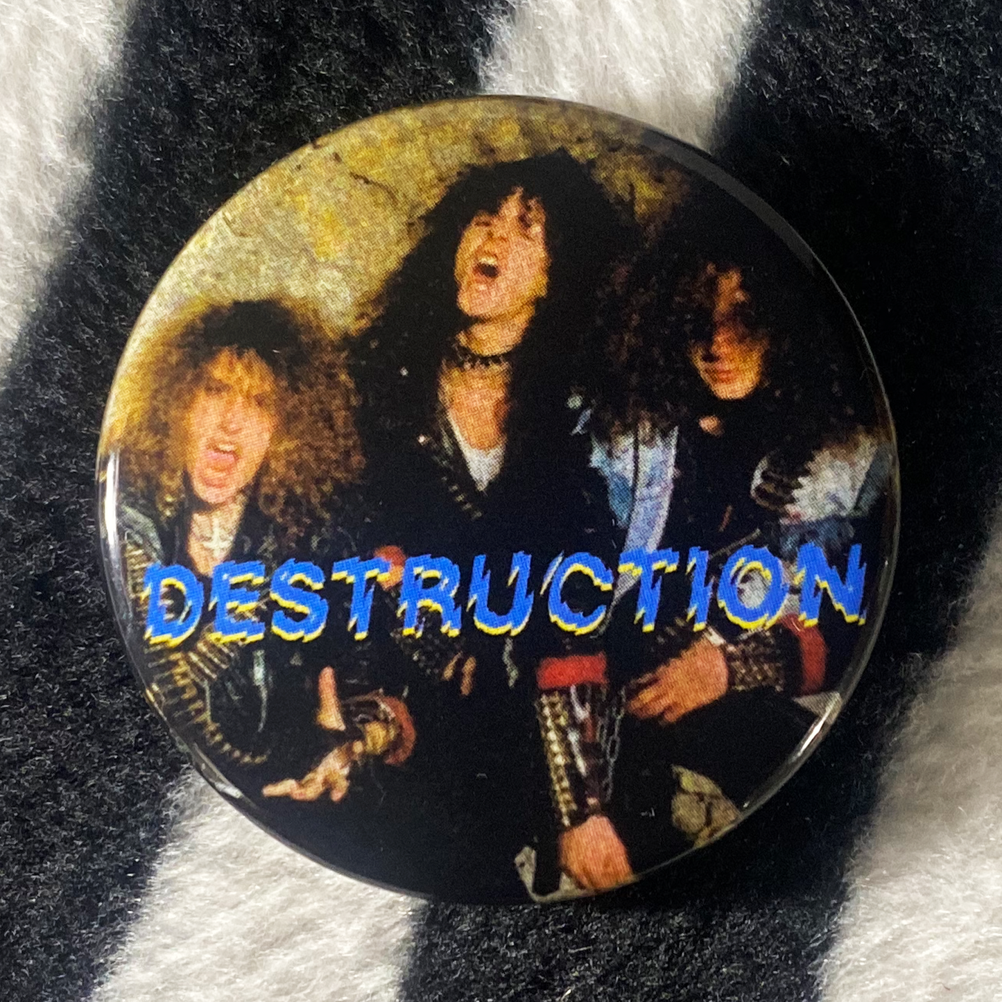 "DESTRUCTION: TWINK ERA" pinback button