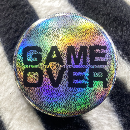 "TETSUO THE IRON MAN - GAME OVER" pinback button