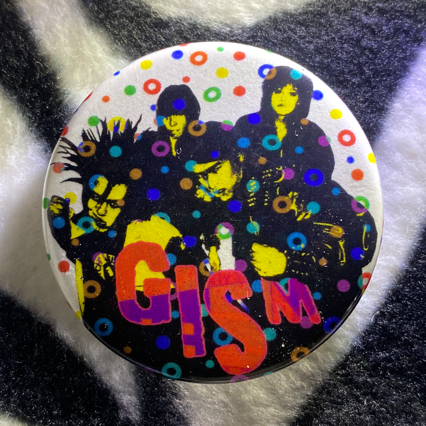 "GISM - POLKA DOCUMENT ONE" pinback button