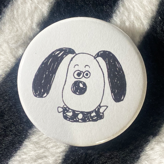 "PUNKED OUT BRITISH DOG" pinback button