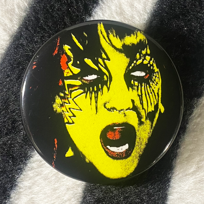 "HEAVY METAL SISTERS" pinback button trio