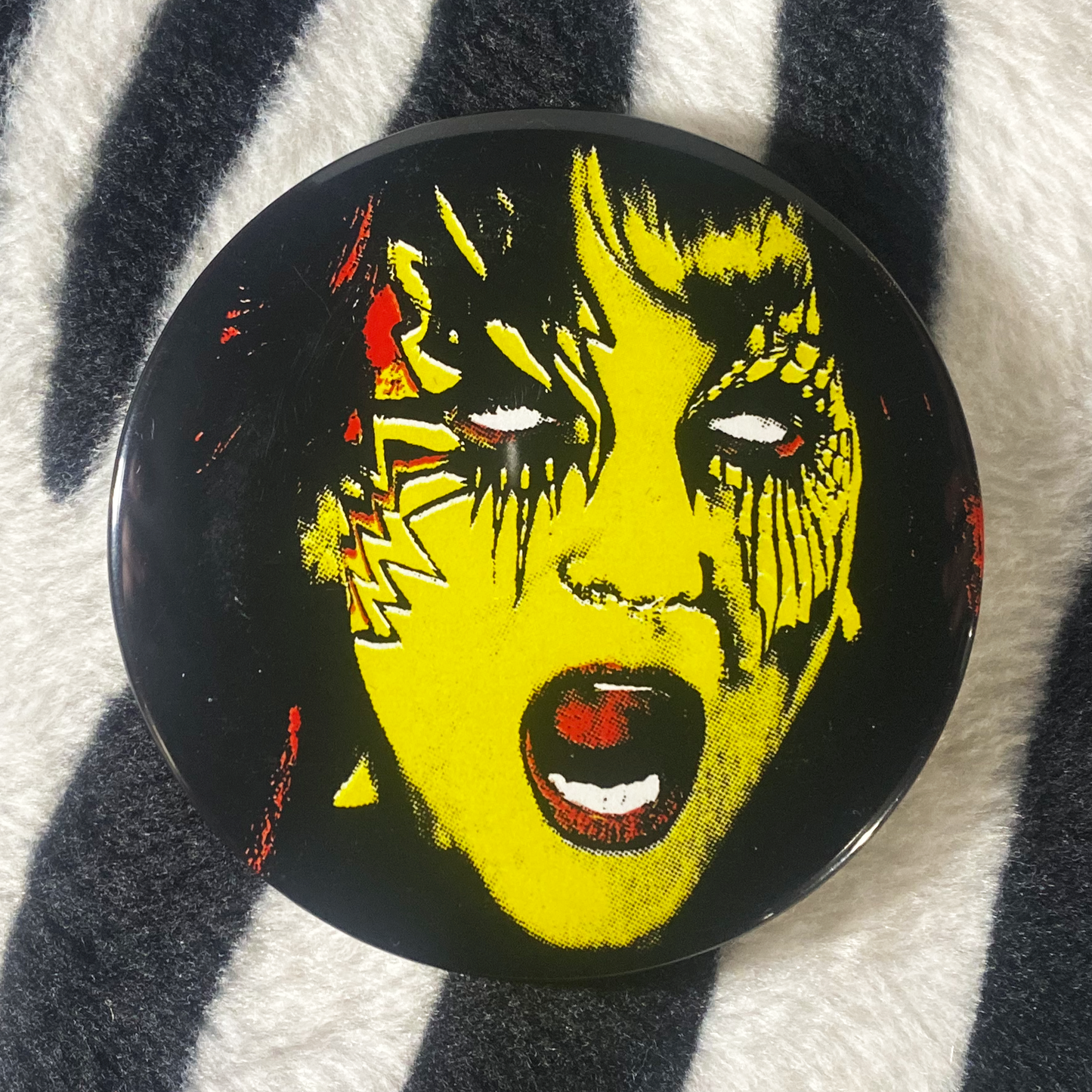 "HEAVY METAL SISTERS" pinback button trio