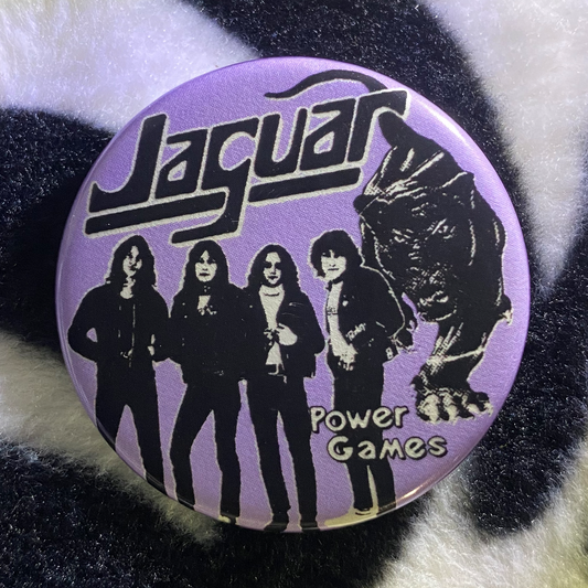 "JAGUAR - POWER GAMES" pinback button