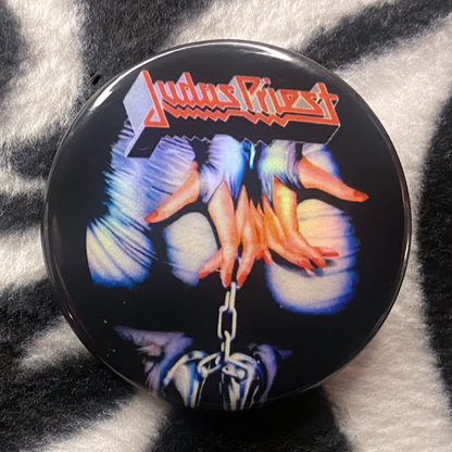 "JUDAS PRIEST - METAL CONQUEROR" pinback button