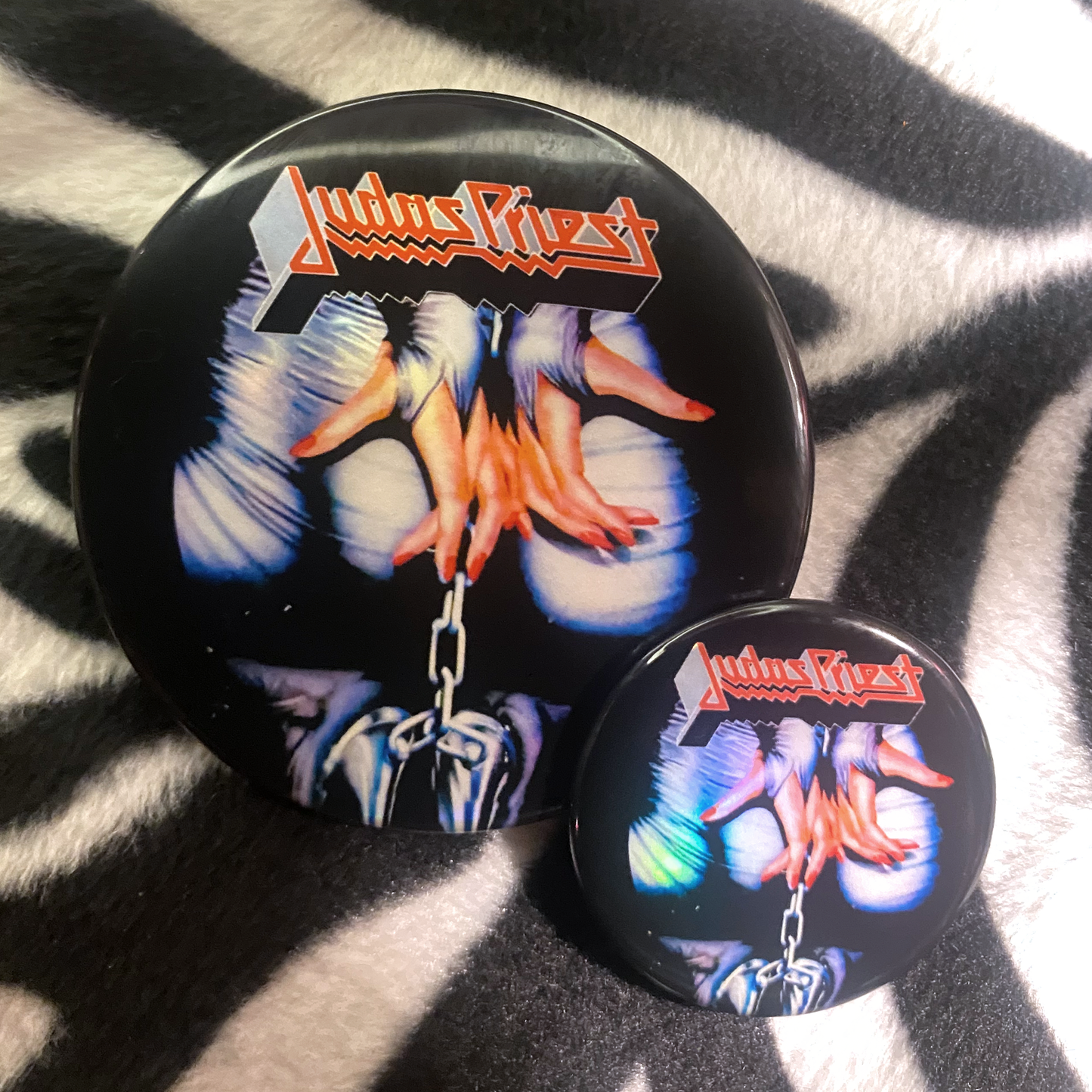 "JUDAS PRIEST - METAL CONQUEROR" pinback button