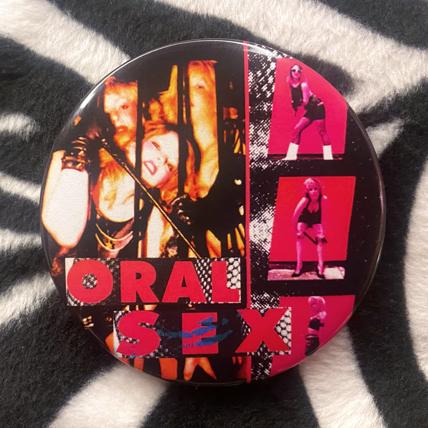 "ORAL - SEX" pinback button