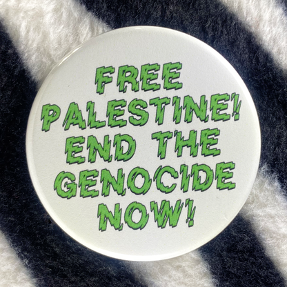 "FREE PALESTINE" pinback button