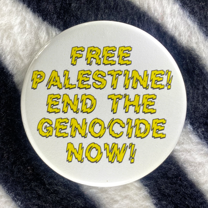 "FREE PALESTINE" pinback button