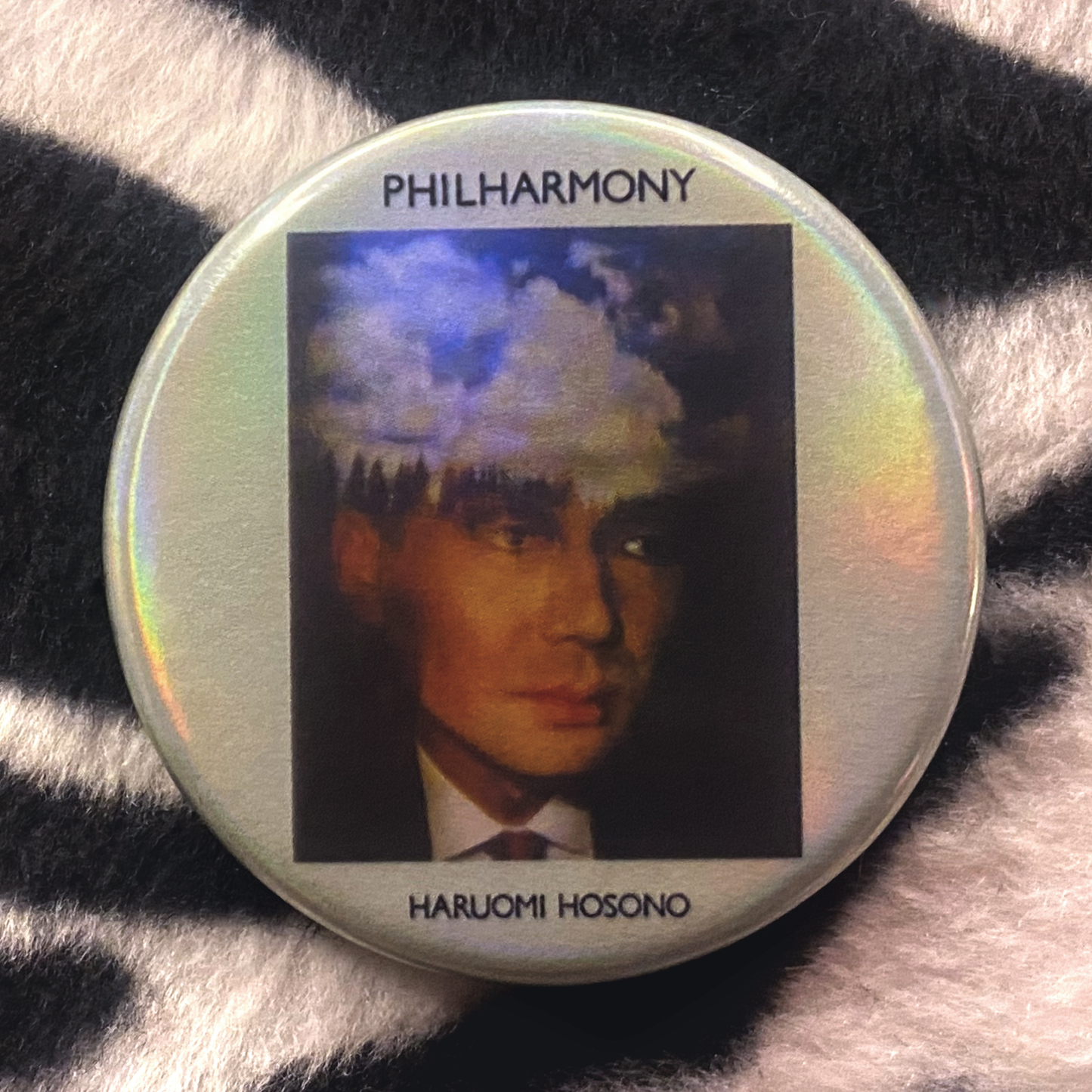 "HARUOMI HOSONO - PHILHARMONY" pinback button