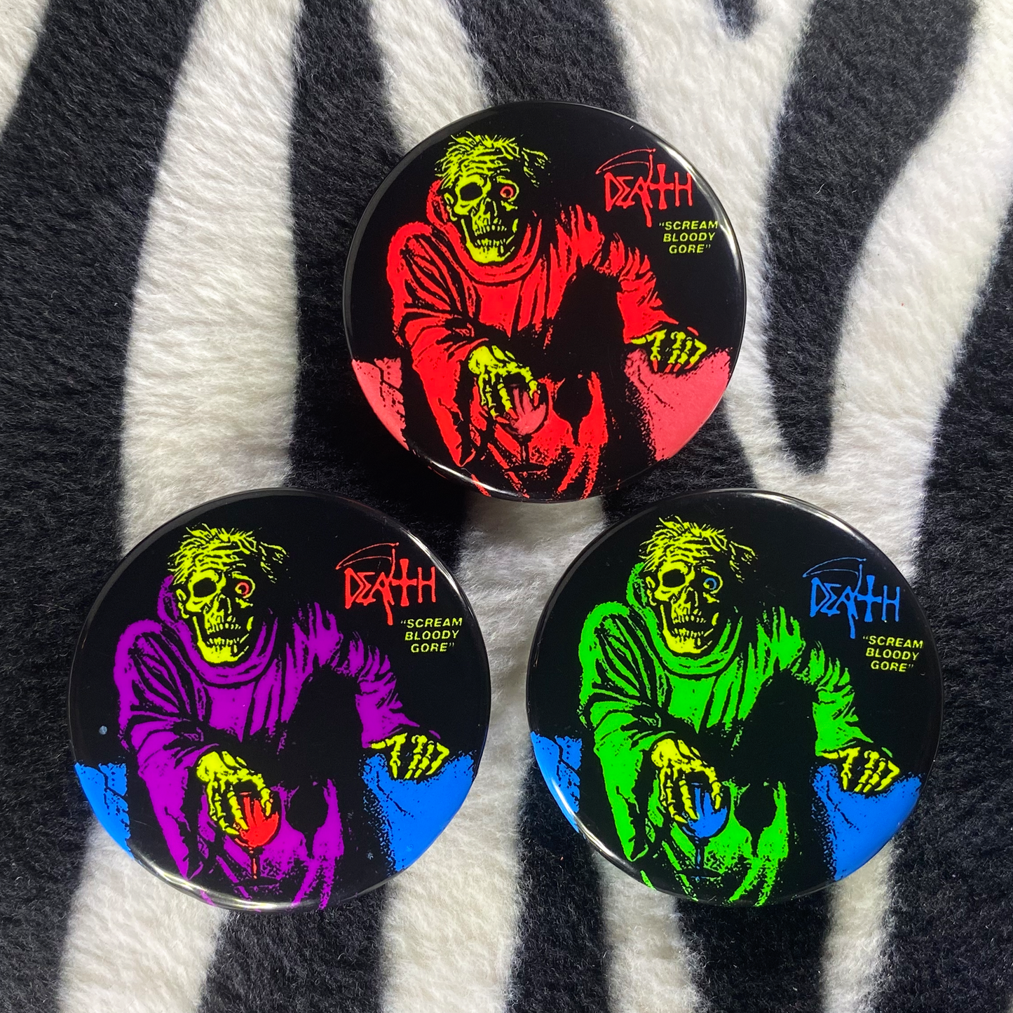 "SCREAM BLOODY GORE" pinback button