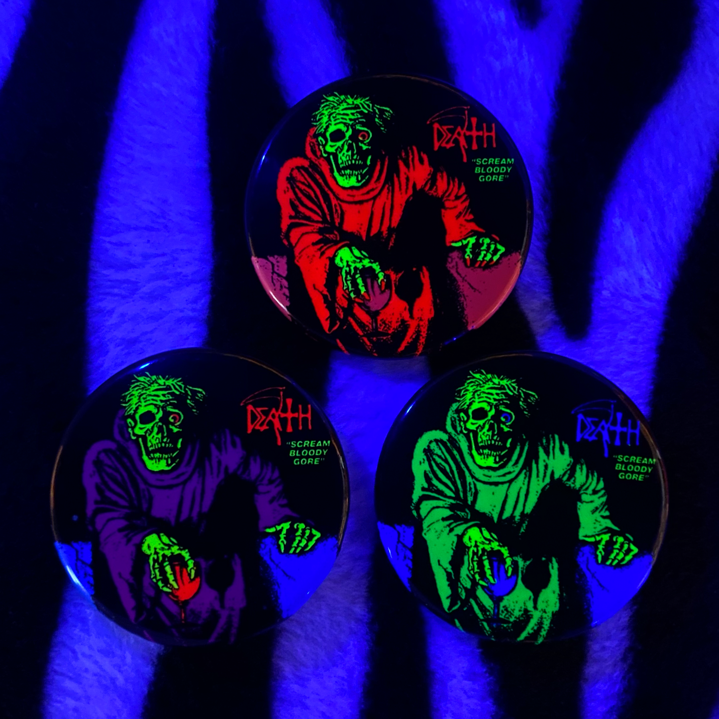 "SCREAM BLOODY GORE" pinback button