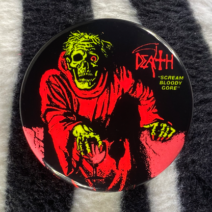 "SCREAM BLOODY GORE" pinback button