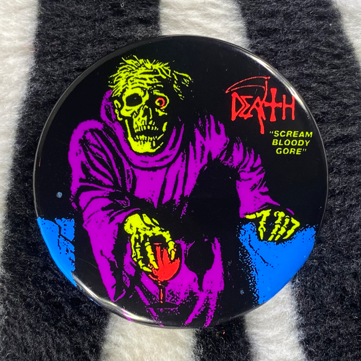 "SCREAM BLOODY GORE" pinback button