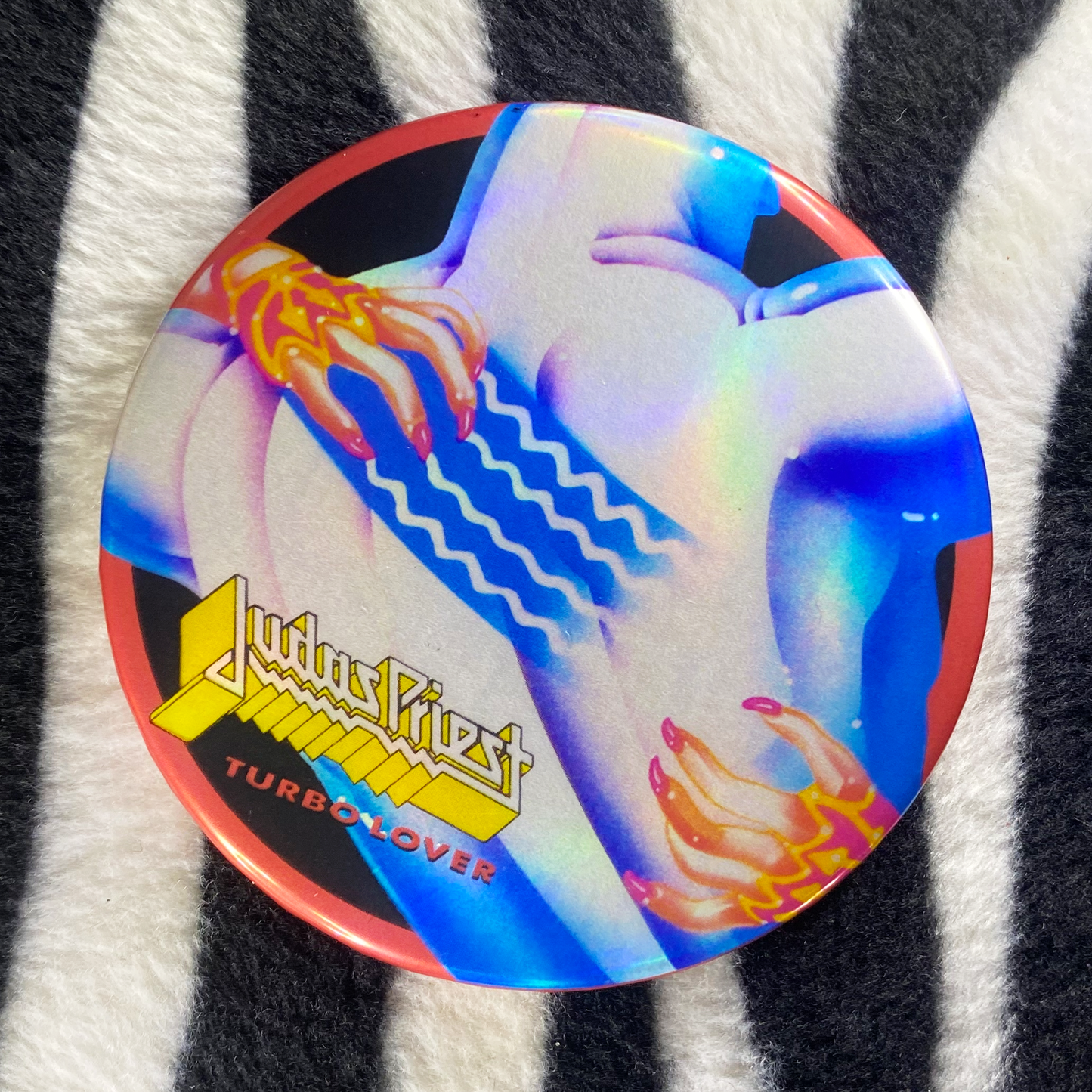 "JUDAS PRIST - TURBO LOVER" pinback button