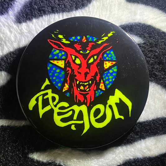 "VENOM DEVIL" backlight pinback button